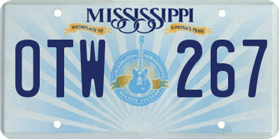 MS license plate OTW267