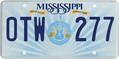 MS license plate OTW277