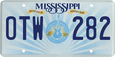 MS license plate OTW282