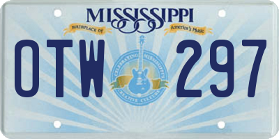 MS license plate OTW297