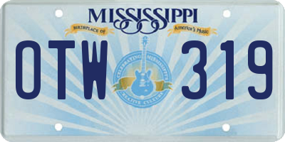 MS license plate OTW319