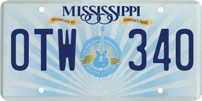MS license plate OTW340