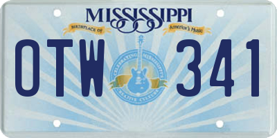MS license plate OTW341