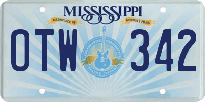MS license plate OTW342