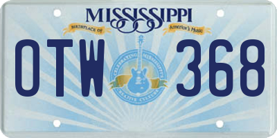 MS license plate OTW368
