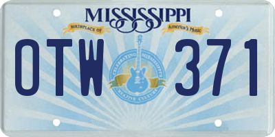 MS license plate OTW371