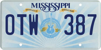 MS license plate OTW387