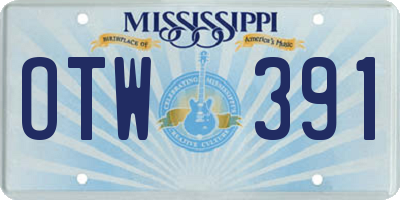 MS license plate OTW391