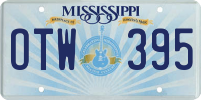 MS license plate OTW395