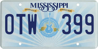 MS license plate OTW399