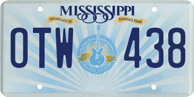 MS license plate OTW438