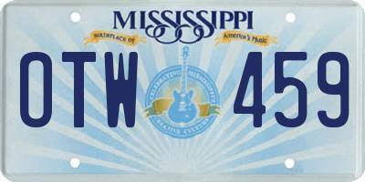 MS license plate OTW459