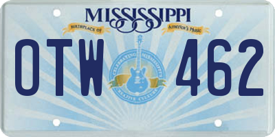 MS license plate OTW462