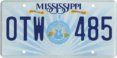 MS license plate OTW485