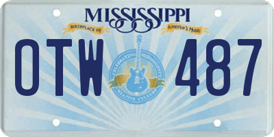 MS license plate OTW487