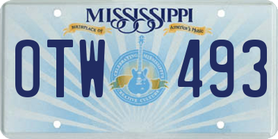 MS license plate OTW493