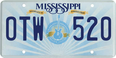 MS license plate OTW520