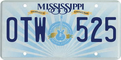 MS license plate OTW525