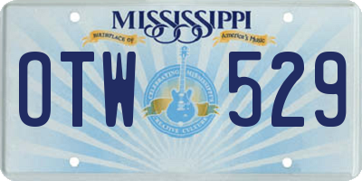 MS license plate OTW529