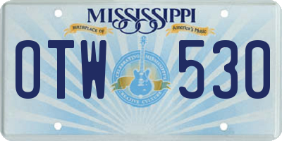 MS license plate OTW530