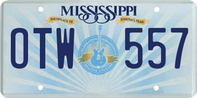 MS license plate OTW557