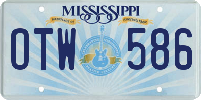MS license plate OTW586