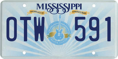 MS license plate OTW591