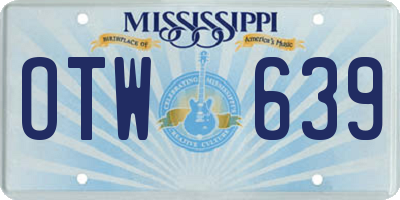 MS license plate OTW639