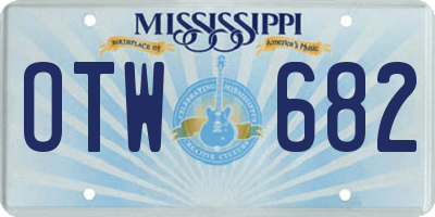 MS license plate OTW682