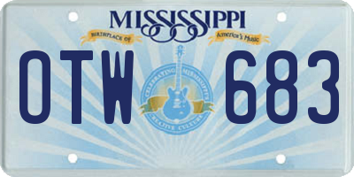 MS license plate OTW683