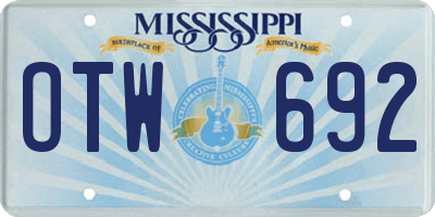 MS license plate OTW692