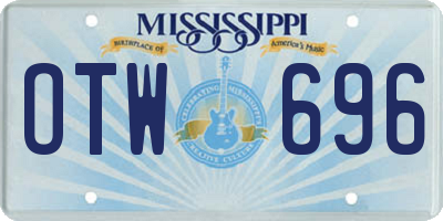 MS license plate OTW696
