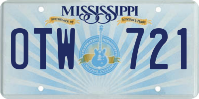MS license plate OTW721