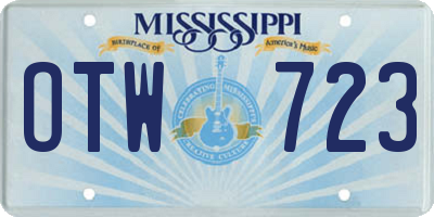 MS license plate OTW723
