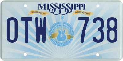 MS license plate OTW738