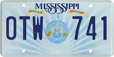 MS license plate OTW741