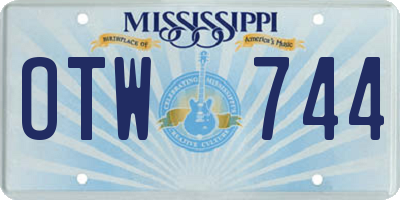 MS license plate OTW744