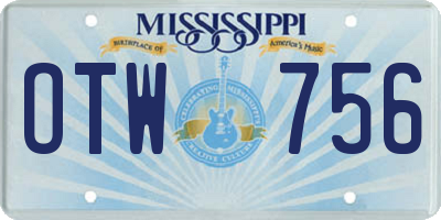 MS license plate OTW756
