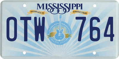 MS license plate OTW764
