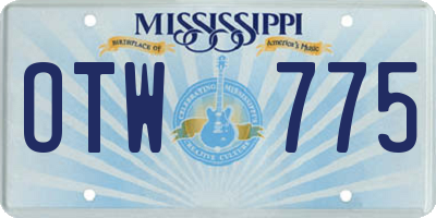 MS license plate OTW775