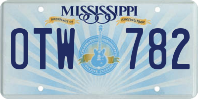 MS license plate OTW782