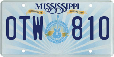 MS license plate OTW810