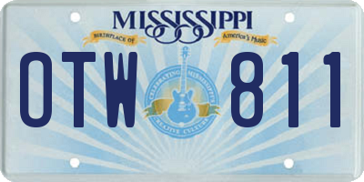 MS license plate OTW811