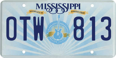 MS license plate OTW813