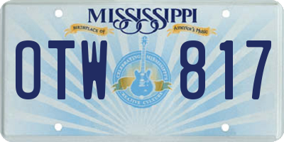 MS license plate OTW817