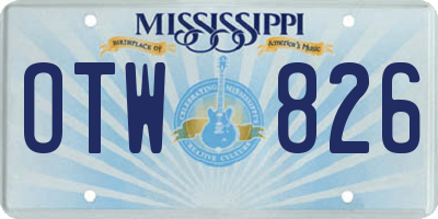 MS license plate OTW826