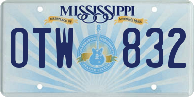 MS license plate OTW832