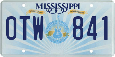 MS license plate OTW841