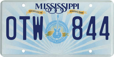 MS license plate OTW844