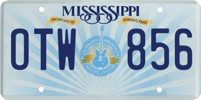 MS license plate OTW856